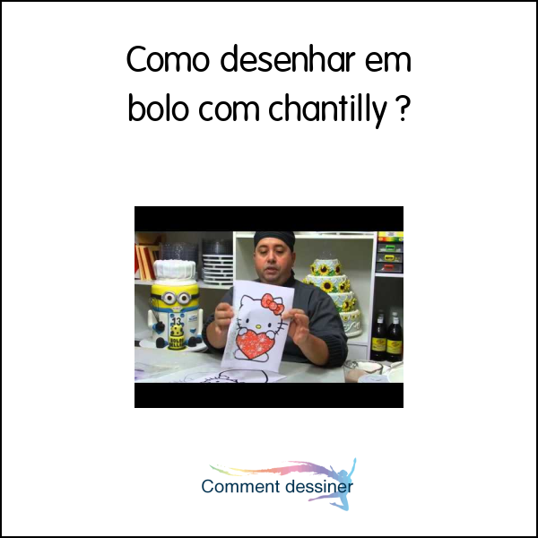 Como desenhar em bolo com chantilly